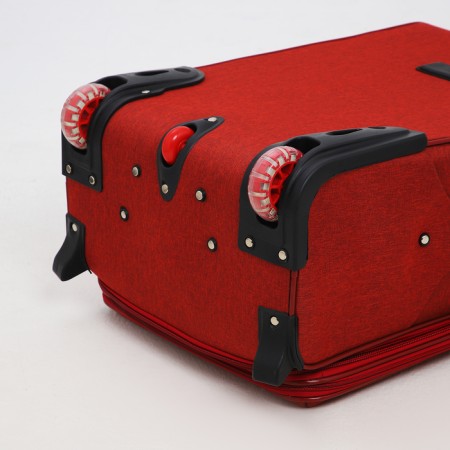 Small suitcase 24 "on lightning, code castle, with extension, red color-7