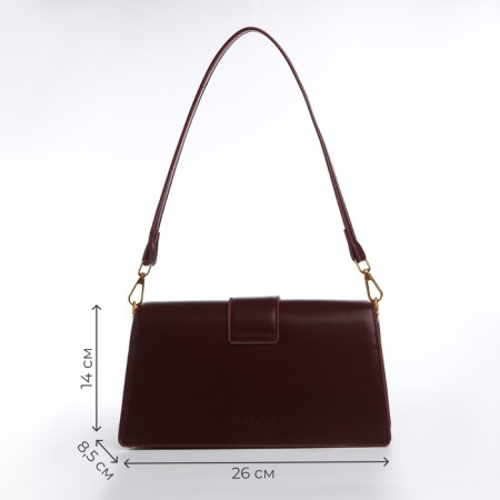 Female bag Textura, average size, brown color-2