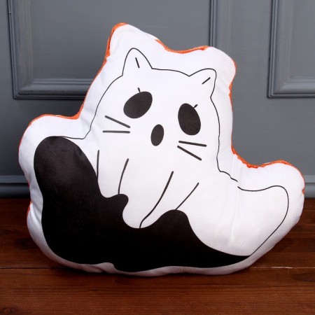 Soft toy "Ghost" with ears, white color-2