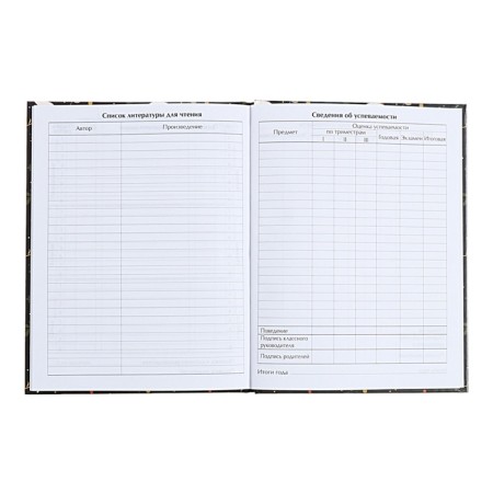 Universal diary for grades 1-11, "fox", solid cover 7BC, glossy lamination, 40 sheets-8