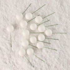 Figure for crafts and decor on the Shar wire, set of 15 pcs., Size 1 pc. - 3 × 9 cm, white color