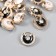 Buttons plastic for creativity on the leg "Circle, compass. Stone" set 15 pcs mix 1.5x1.5 cm 94135