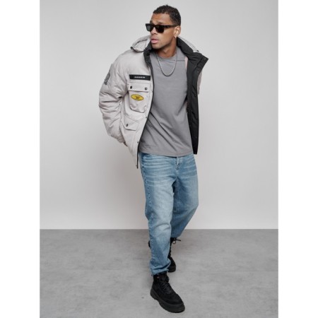 Male jacket, size 56, gray color-14
