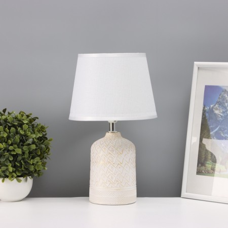 Table lamp "pattern" 1x40W E14 white 20x20x34cm