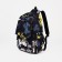 Youth backpack from textiles with a zipper, 4 pockets, black/yellow color