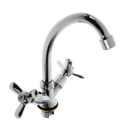 ACCOONA A4679 kitchen mixer, two -wound, with a nut, silumin, chrome