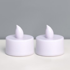 LED candles, spinkers Led Risalux “Do not be afraid of darkness” set of 2 pcs., White, RGB, 3.5 × 3.5 × 4 cm