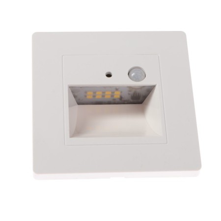 Built-in lamp, for the stairs, engine sensor, 1.5 watts, 60 lm, 3000k, 220V, T-white. Svet-1