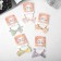 Hair elastic band "MIA" Bantik stripes, 5 cm, mix