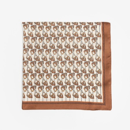 Women's scarf minku rr 70*70 cm, beige color-2