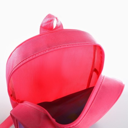 Baby backpack for a girl with a fox pocket, 30x25 cm-3