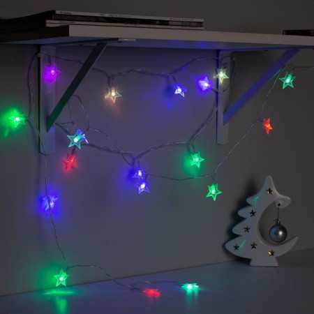 Garland “thread” 3 m with nozzles “stars”, ip20, transparent thread, 20 LED, glow of multi, AAH3-3