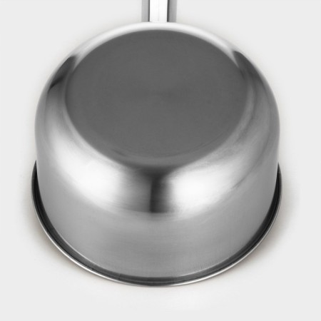 Stainless steel bucket with a long handle, 1.8 l, 41 × 16 × 9.5 cm, metal handle, silver color-3