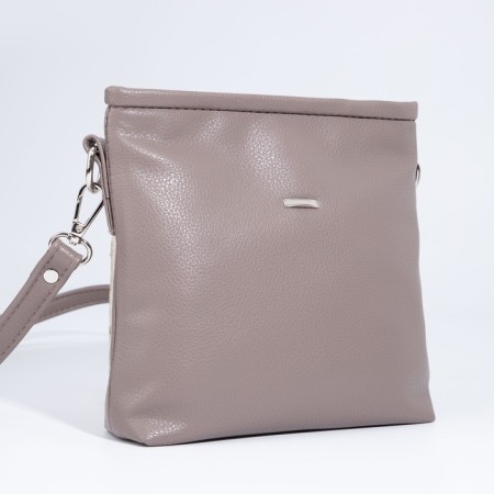 Cross-Bodi Bag on a zipper, the color is gray-beige-5
