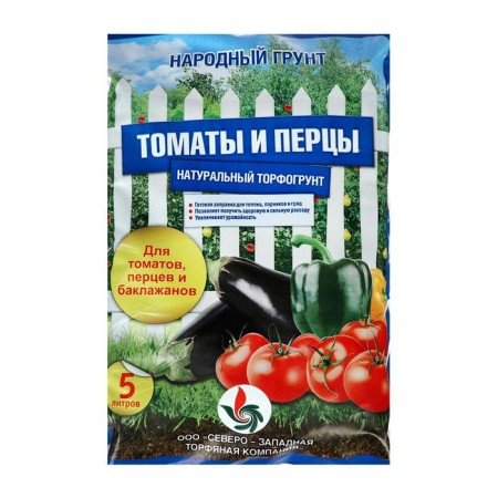 Soil tomatoes and peppers "Folk soil", 5 liters-2