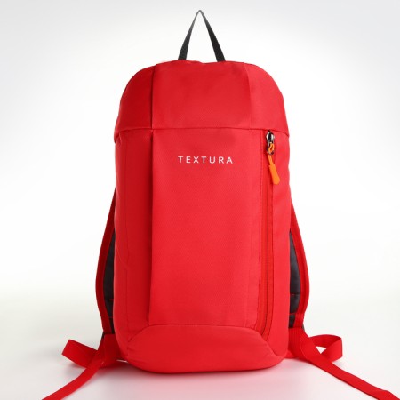 Sports' backpack on lightning, Textura, external pocket, red color-3