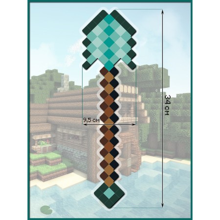 Wooden shovel "Pixel Diamond" 34.5 cm.-1