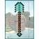 Wooden shovel "Pixel Diamond" 34.5 cm.