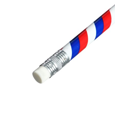 Pencil black -granographic Devente Tricolor, HB, D = 2 mm, round, sharpened, with an eraser, in a plastic tube-3