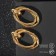 Earrings Metal "Geometry" ovals intertwined, color gold