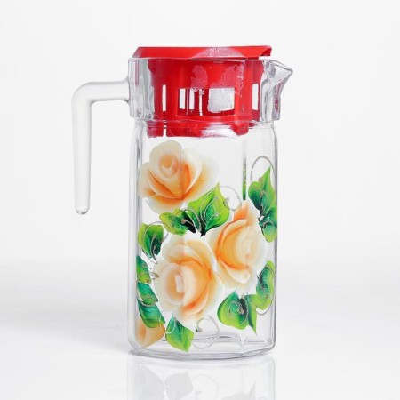 Set for Rosalia juice, art painting, 6 glasses, 1250/200 ml, mix-14