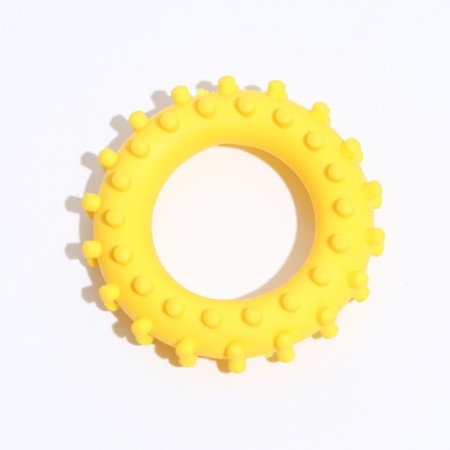 Toy "Ring with spikes No. 1", 5.6 cm, yellow-1