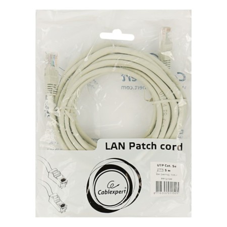Gembird PP12E-5M patch cord, UTP 5E cat., RJ-45 (M) -RJ-45 (M), 5 m, gray-4
