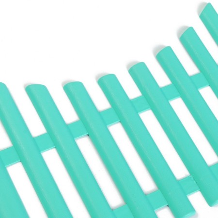Decorative fence, 30 × 300 cm, 5 sections, plastic, turquoise, Greengo-9