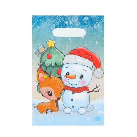Package "Cute Snowman", polyethylene with a cut pen, 30x20 cm, 30 μm