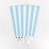 Popcorn packaging, blue stripes, 8.5 x 8.5 x 15.5 cm