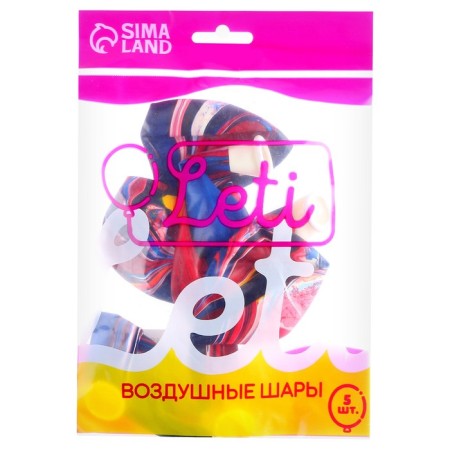 Shar Latex 12 "" Agat Mix ", a set of 5 pcs.-1