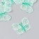 Decor for creativity Textile Embroidery "Green butterfly" 4.5x4 cm