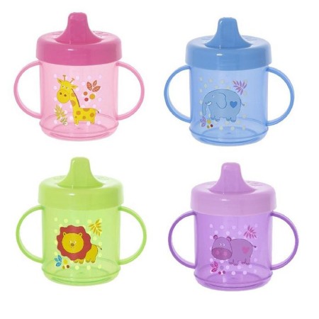 Perepolniki bowl with solid nose, with two handles, 200 ml, from 4 months, Mix colors