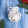Ball plastic D-8 cm "Star lace" white