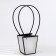 Bag for flowers white moisture-resistant, 12x12-8x8-12.5 cm