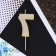 Candle for the cake, number "7", gold, 4 x 10 cm.