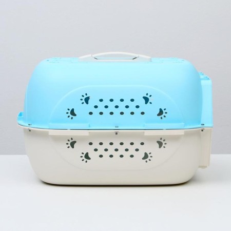 Carriage for animals is plastic, 47.5 x 33 x 31 cm, blue-1