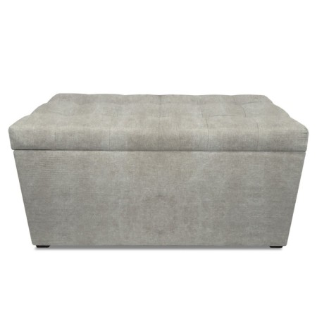 Puff with a lid and weighting, 800 × 400 × 420 mm, Dakota velor, Ivory color-3