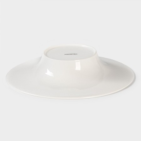 Porcelain plate for Magistro paste "Blanche", 500 ml, D = 25.5 cm, white color-2