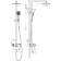 The shower system TIMO SELENE SX-1030/03, single-leaf, tropical shower, hand watering can, black 529992