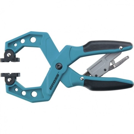Brush-shaped clamp, plastic, ratchet mechanism of hard fixation, 2-1/4 "/58 mm