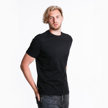 Male T -shirt, size 44, black color-1