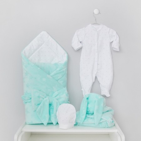 Set for discharge Demi-season Kinderlitto Star Paths, 5 items, height 50-56 cm, mint color