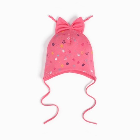 A cap for a girl, coral color, size 44-46