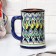 Rishtan ceramics mug "Flowers", 500 ml, blue mix