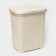Babel basket with a lid, 60 l, 34 × 44 × 56 cm, ivory color
