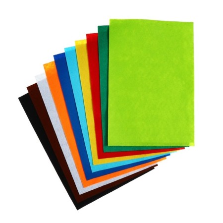 Color felt set, thickness 1 mm, A4 format, soft, 10 sheets, 10 colors, bright colors-2