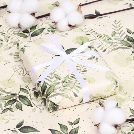 Packaging paper, craft "Flight of leaves", 70x100 cm, 1 sheet-2