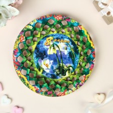 The plate of the candy 