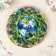 The plate of the candy "March 8, snowdrops", 19.5x19.5 cm